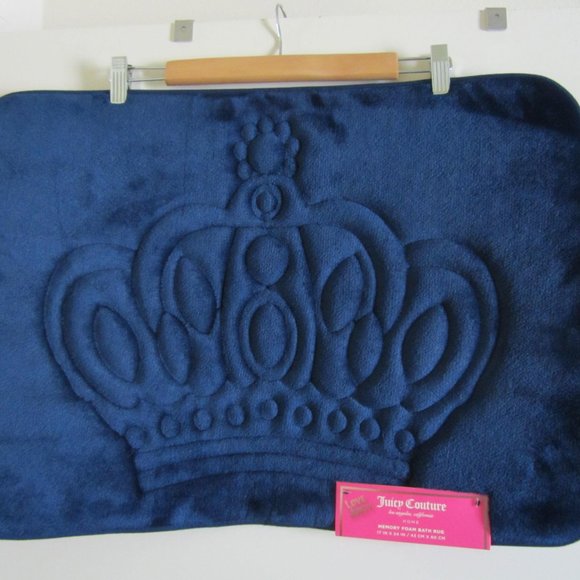 Juicy Couture Bath Juicy Couture Crown Blue Bathroom Memory Foam